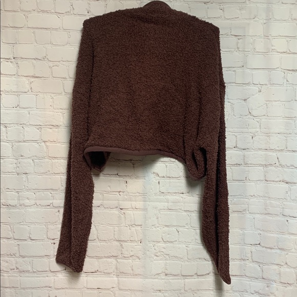 NEW Skims Teddy Sherpa Brown Cropped Jacket Size 2X 3X - Picture 7 of 7